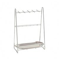 Jewelry Display Rack Silver Finish Jewelry Holder Rack Open Frame for Countertop