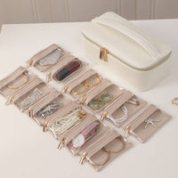 Portable Jewelry Travel Case Sleek Design 12-Pouch Jewelry Storage Box Large Capacity Safeguarding Soft Lining for Travelers