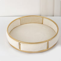 Round Velvet Tray Multifunctional Home Decor Desktop Display for Dresser