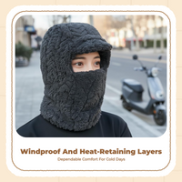 Winter Hat Thick Fleece-Lined Cap Outdoor Protection Men