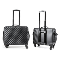 Rolling Makeup Train Case Large Capacity Cosmetic Trolley Suitcase