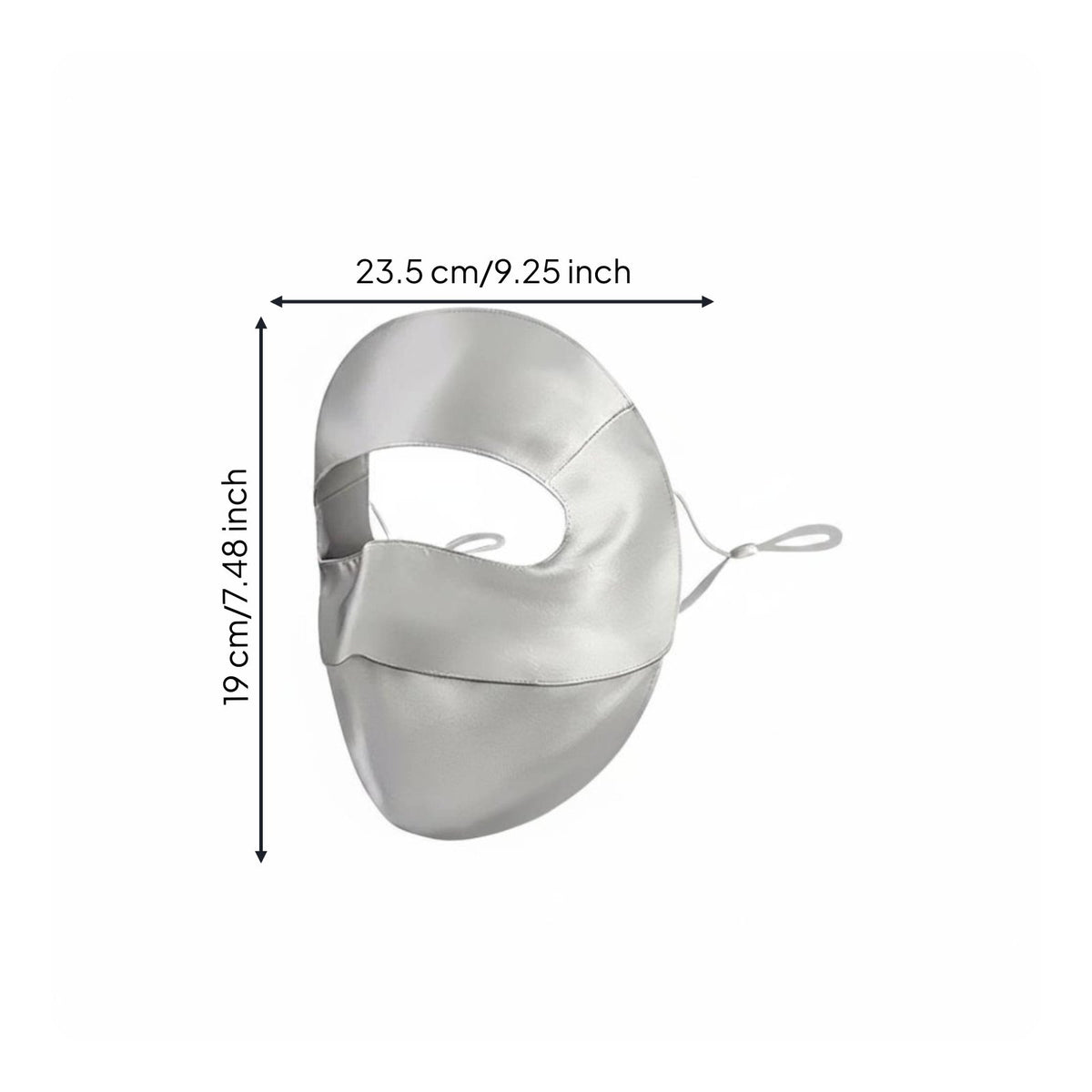 Silk Facekini Lightweight Face Cover Breathable Protection Face Cover for Beach
