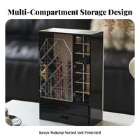 Makeup Box with Drawers particleresistant Cosmetic Holder particleresistant Lid for Desk, Women
