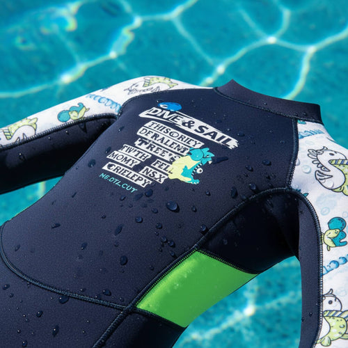 1.5mm Thermal Wetsuit Cold Protection Kids' Full-Piece Wetsuit Single Piece Neoprene Suit 4-Way Stretch for Surfing, Snorkeling