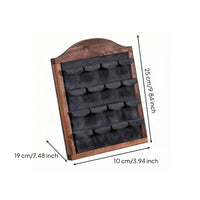 Arched Jewelry Frame Multiple Rows Wood Earring Rack Quick Access