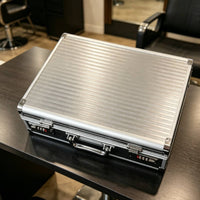 Rolling Beauty Suitcase Double-Opening Aluminum Makeup Case Hard Shell