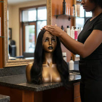 Female Display Bust Realistic Skin Tone Female Mannequin Head Smooth Finish for Hair Stylists