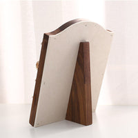 Walnut Band Stand Stable Base Decor Item Hand Polished