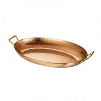 Hammered Stainless Steel Serving Pan Shallow Hammered Serving Pan Lustrous Finish