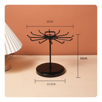 Rotating Jewelry Stand Multi-Tier Storage Solution Space Saving for Boutique