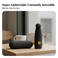 5 Fold Capsule Umbrella 99 Block Compact 5-Fold Umbrella UPF 50+ Lightweight Sun Canopy for Tourists, Students, Commuting