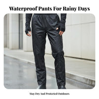 Double Layer Design Cycling Rain Trousers Windproof Breathable Waterproof Pants Wear-Resistant for Cyclists, Rainy Weather, Camping, Fishing