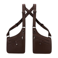 Double Shoulder Armpit Bag Multiple Compartments Shoulder Chest Bag Hands for Men, Travel, Outdoor