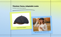 Unisex Octagonal Cap, Jean Newsboy, Street Style