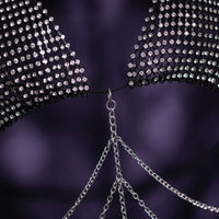 2 Pieces Halter Crop Top and Mini Skirt Set Glittering for Clubwear, Night Out