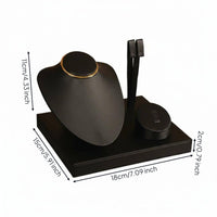 Necklace Earring Display Bust Faux Leather Finish Earring Display Stand