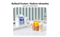 Multi-Functional Cotton Pad and Swab Holder Thickened Base Cotton Swab and Pad Holder Space Saving for Women, Teens, Bathroom, Bedroom, Desk