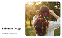 Boho Feather Headpiece Handmade Colorful Feather Headband Hippie Hair Accessory Adjustable Headdress Vintage Inspired for Travel