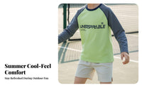 Quick-Dry kids' Long Sleeve T-Shirt Moisture-Wicking Color Block Raglan Tee Colorblock Design for Boys, Girls, Summer, Sports, Everyday Wear