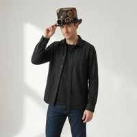 Eyepiece Top Hat Decorative Flower and Gear Headwear goldenGold Trim