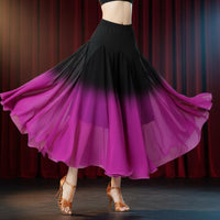 Modern Dance Swing Skirt Billowing Gradient Long Dance Skirt for Dancers