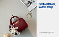 2025 Korean Style Women's Bowling Bag, Small Square PU Handbag, Shoulder & Crossbody, Fashionable Accessory