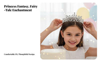 Girls Crystal Crown Sparkling St Single Princess Tiara Childrens Birthday Headpiece Elegant Design Girls Pageant Crown