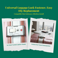 Luggage Lock Replacement, Universal Suitcase Combination Lock, protected Clamp for Travel Cases, Utility Box, Drawer