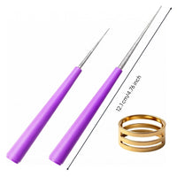 2 Pieces Bead Hole Reamer Kit Tapered Tip Bead Hole Reamer Expanded Loop