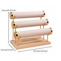 Minimalist Design 3 Tier Bracelet Holder Detachable Rods Bracelet Bar Organizer Easy to Assemble for Boutique, Vanity Table, Craft Shows