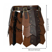 Historical Leather Skirt LARP Cosplay Armor Skirt Long-Lasting for Carnival