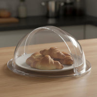 Transparent Hinged Lid Pastry Cover Particle-Resistant Buffet Display Cover Buffet Food Protector High Visual Openness Catering