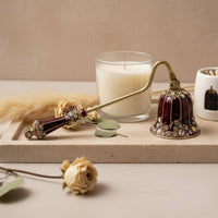 Vintage Enamel Candle Wick Quencher Safe Extinguishing Long Handle Candle Wick Quencher Jeweled Wick Extinguishing Tool