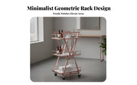 Salon Assistance Trolley Easy Assemble Multi-Tier Rolling Cart 3-Tier Rolling Cart Light Luxury Design Mobile Storage Trolley