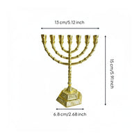 Seven Branch Menorah Metal Craft Religious Decor Decorative Display