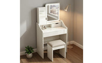 Small Dressing Table Set Space-Saving Design Cosmetic Vanity with Drawers