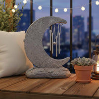 Pet Memorial Wind Chime Personalized Engraving Crescent Memorial Ornament