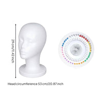 2 Pieces Cosplay Head Model Lightweight Foam Mannequin Head for Salon