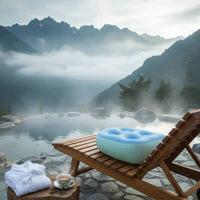 Inflatable Spa Booster Seat Water or Air Fillable Waterproof Bath Pillow for Adults, Bathtub