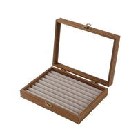Jewelry Box with Clear Lid Compact Jewelry Storage Box Slim for Vanity