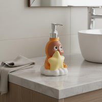 Tabletop Soap Dispenser Natural Resin Bathroom Accessory Glossy Metallic Finish