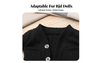 BJD Doll Clothing Unisex Fit BJD Cardigan Button-Up Closure Jointed Doll Jacket