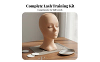 Reusable Eyelash Extension Practice Head Multipurpose Usage Mannequin Head with Replaceable Eyelids Realistic Skin Texture for Beauty School