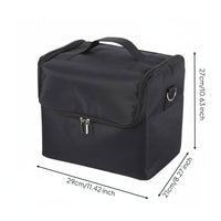 Large Capacity Cosmetic Travel Bag Multi-Layer Design Large Makeup Train Case