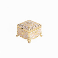 Exquisite Gift European Design Jewelry Box Long-Lasting Zinc Alloy Engraved Keepsake Case for Wedding