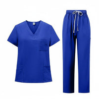 Scrub Set Breathable Solid Color Medical Attire Moisture Wicking for Hospital