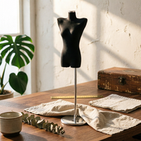 Female Torso Mannequin Long-Lasting Mannequin with Stand Movable for Designers