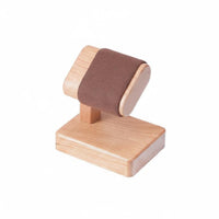 Watch Display Stand Rectangular Base Hardwood Timepiece Stand Tabletop Organizer