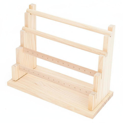 Natural Wood Wooden Jewelry Display Stand Space Saving Bracelet Holder Display Easy to Assemble for Market Stall, Retail Retailer