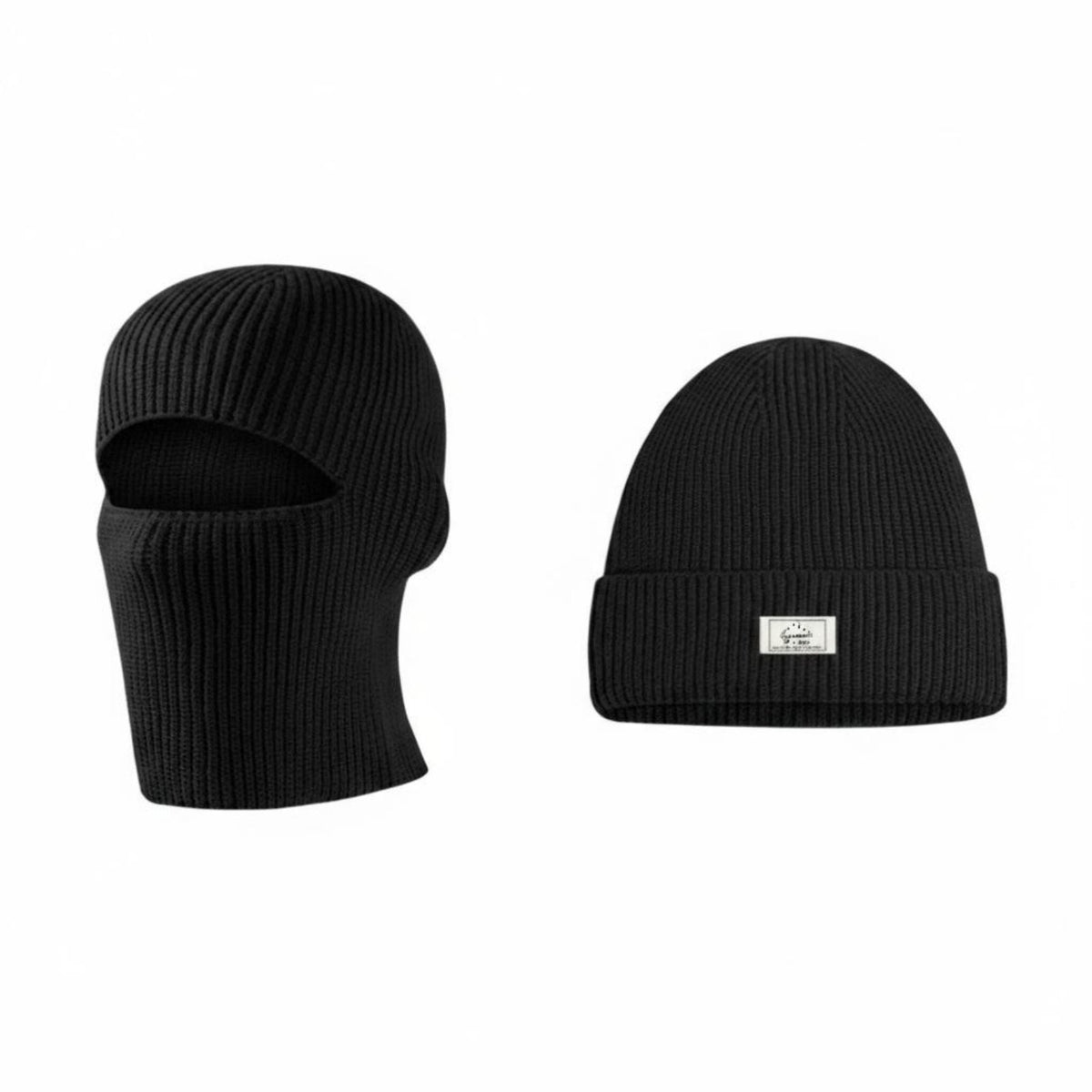 Ear Protection Balaclava Knit Hat Windproof 2 in 1 Balaclava Beanie Thermal for Cyclists, Outdoor Enthusiasts, Winter Sports, Skiing, Hiking